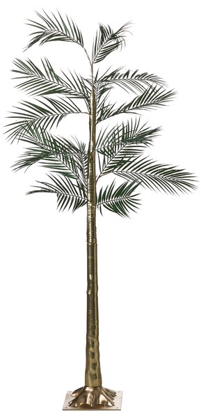 Umelá palma zlatá PE 175 cm s LED svetielkami svetelná dekorácia do interiéru a exteriéru