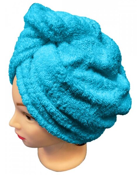 Rýchloschnúci froté Turban na vlasy tyrkysový TiaHome