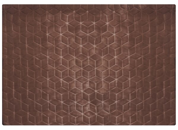 Koberec z umelej zajačej kožušiny hnedý 160 x 230 cm umelá polyesterová kožušina mäkký huňatý s vysokým vlasom