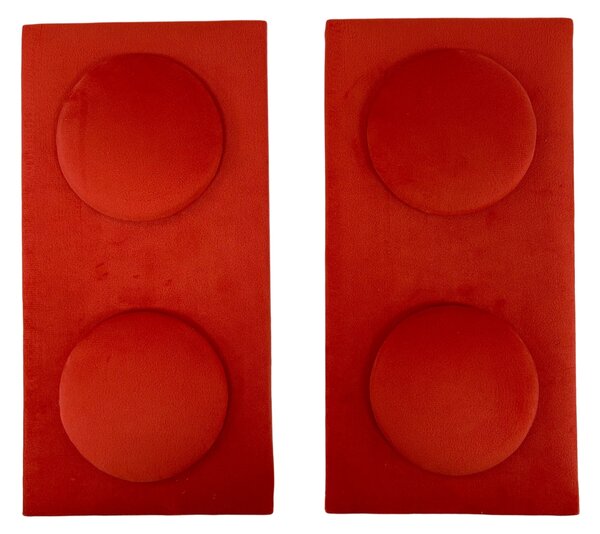 Sinsay - Čalúnené nástenné panely v tvare bloku 2 pack - červená