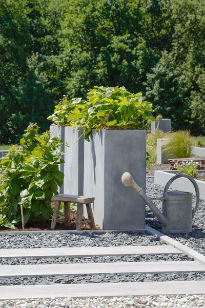 Kvetináč ELEMENTO, sklolaminát, šírka 88 cm, betón design