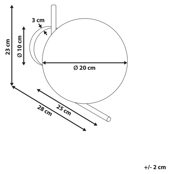 Nástenná lampa zlatá kovová guľaté sklenené tienidlo elegantné moderné minimalistické svietidlo