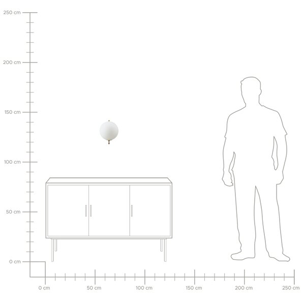 Nástenná lampa zlatá kovová guľaté sklenené tienidlo elegantné moderné minimalistické svietidlo