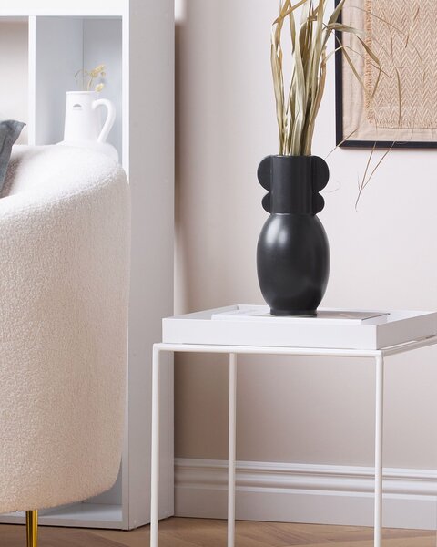 Váza na kvety čierna porcelánová 29 cm dekorácia do interiéru moderný dizajn