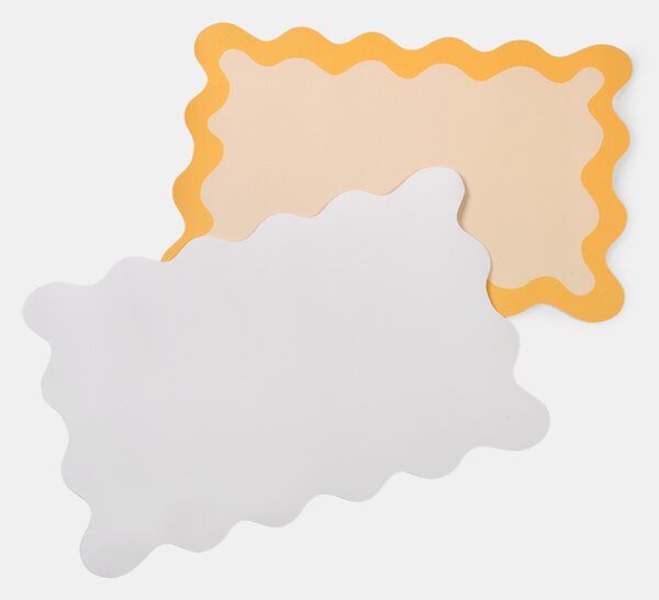 Sinsay - Prestieranie so zvlneným okrajom 2 pack - žltá