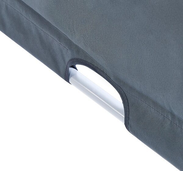 Pergola sivý polyester oceľový rám 310 x 310 cm látkové tienidlo solárne LED svetlá záhradný prístrešok