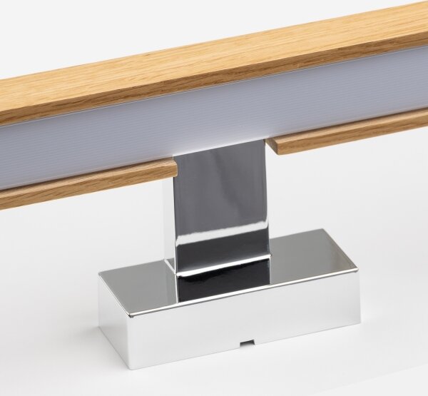 Brilagi-LED Kúpeľňové osvetlenie zrkadla WOODY MIRROR LED/12W/230V IP44 dub/chróm