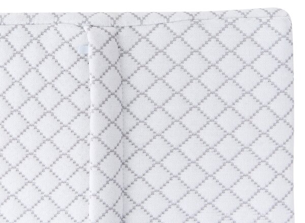 Vankúš na spanie biely pamäťová pena 50 x 30 cm priedušný poťah opora krku pre ľudí spiacich na chrbte spálňa