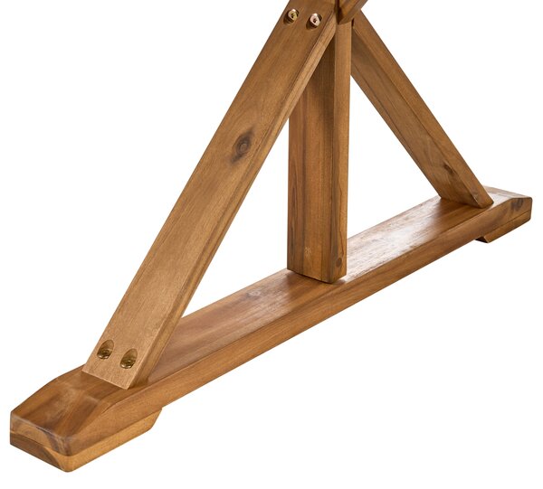 Záhradný jedálenský stôl hnedý akáciové drevo 180 x 90 cm obdĺžnikový pre 6 osôb rustikálny štýl záhrada exteriér