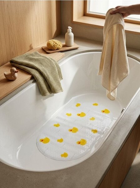 Sinsay - Kúpeľňová predložka s motívom kačiek - biela