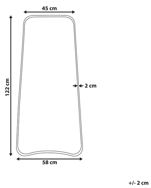 Nástenné zrkadlo zlaté železo sklo 58 x 122 cm nepravidelný tvar závesné dekorácie moderný minimalistický štýl obývačka spálňa predsieň