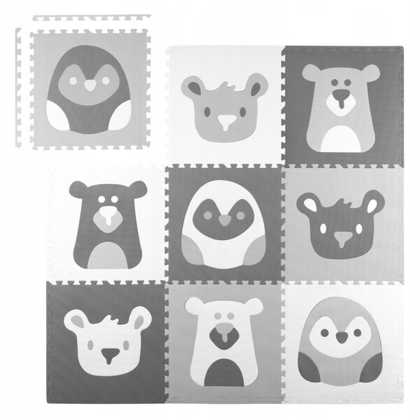 Vulpi Edukačné penové puzzle Animals Faces 180 x 180