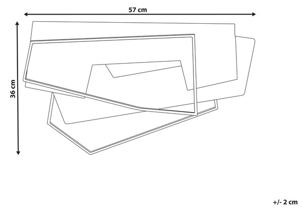 Nástenná dekorácia hnedá železo kov MDF nepravidelný tvar moderný industriálny štýl ozdoba na stenu doplnky