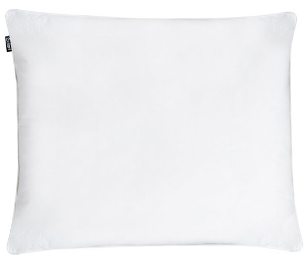 Vankúš biely kačacie perie a páperie 50 x 60 cm bavlnený poťah stredne mäkký