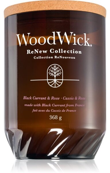 Woodwick Black Currant & Rose vonná sviečka 368 g