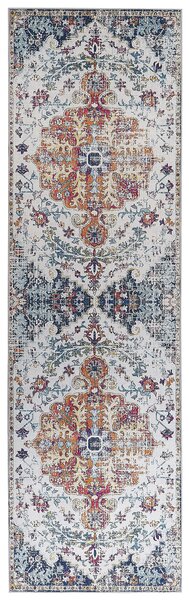 Koberec viacfarebný polyester 60 x 200 cm s orientálnym vzorom behúň moderná kuchyňa chodba