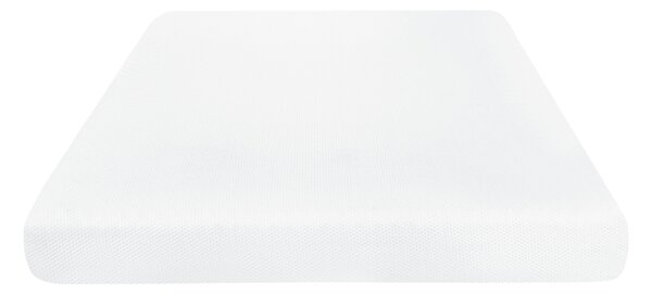 Penový matrac biely polyester 140 x 200 cm snímateľný poťah stredne tvrdý spálňa