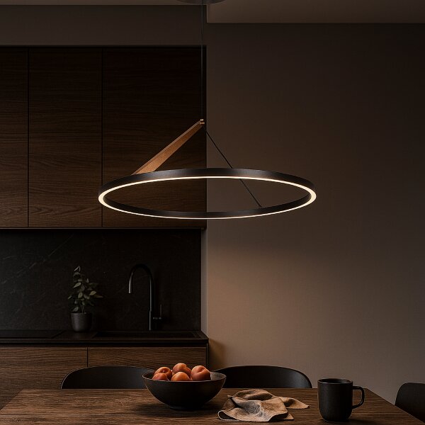 RABALUX 72352 Renara závesné svietidlo D650mm LED 40W/4800/1850lm 3000K čierna, zlatá, biela