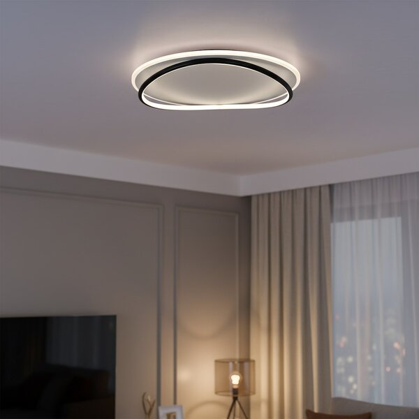 Stropné LED svietidlo Halo, 2x LED 38w, 4000k, b