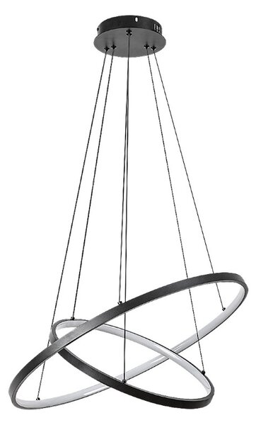 RABALUX 72345 Beliza závesné svietidlo D600mm LED 75W/7500/6100lm 3000-6500K čierna, biela, stmievateľné, diaľkový ovládač