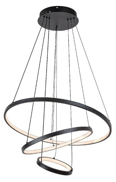 RABALUX 72346 Beliza závesné svietidlo D600mm LED 90W/9000/7200lm 3000-6500K čierna, biela, stmievateľné, diaľkový ovládač