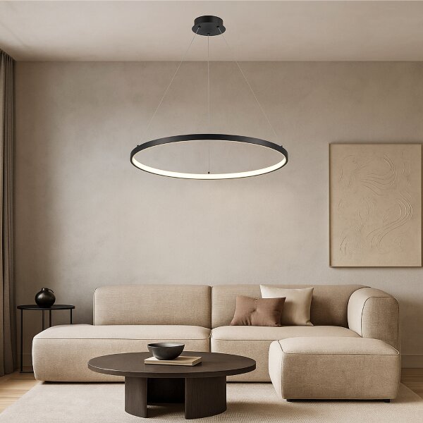 RABALUX 72344 Beliza závesné svietidlo D600mm LED 55W/5500/4100lm 3000K čierna, biela
