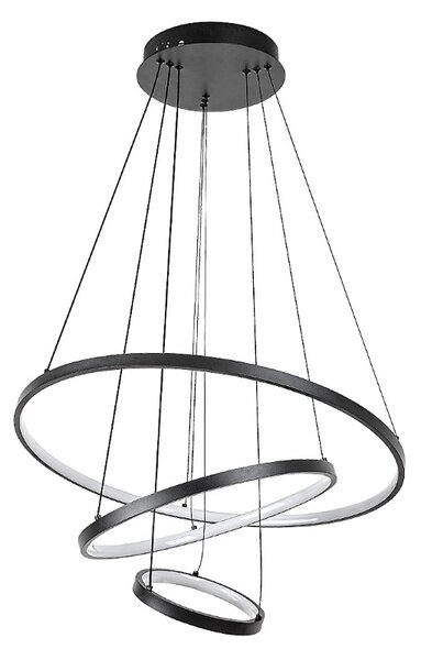 RABALUX 72346 Beliza závesné svietidlo D600mm LED 90W/9000/7200lm 3000-6500K čierna, biela, stmievateľné, diaľkový ovládač