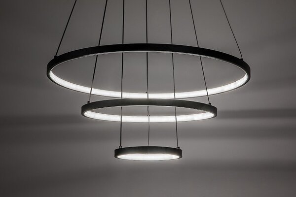 RABALUX 72346 Beliza závesné svietidlo D600mm LED 90W/9000/7200lm 3000-6500K čierna, biela, stmievateľné, diaľkový ovládač