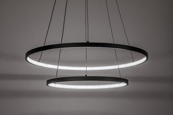 RABALUX 72345 Beliza závesné svietidlo D600mm LED 75W/7500/6100lm 3000-6500K čierna, biela, stmievateľné, diaľkový ovládač