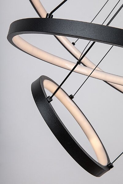 RABALUX 72346 Beliza závesné svietidlo D600mm LED 90W/9000/7200lm 3000-6500K čierna, biela, stmievateľné, diaľkový ovládač