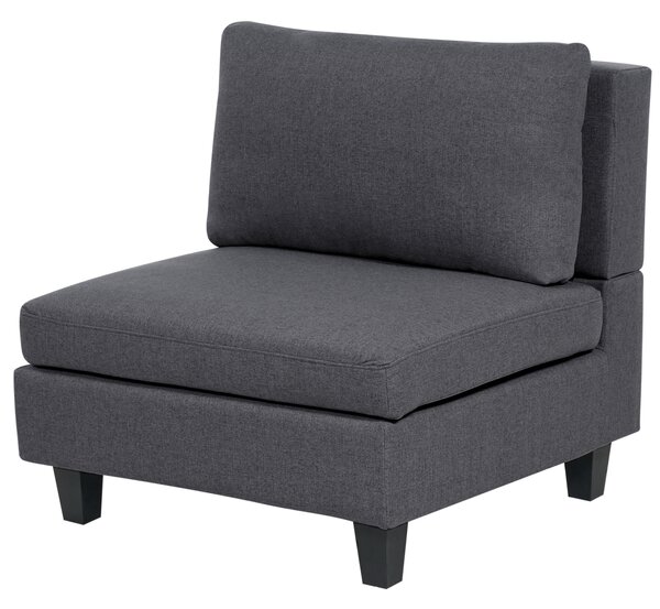 Modulárna pohovka tmavosivé látkové čalúnenie 3-miestna čalúnené operadlo moderný štýl obývacia izba