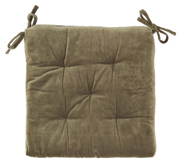 Zamatový sedák Dusty Green 45 × 45 cm