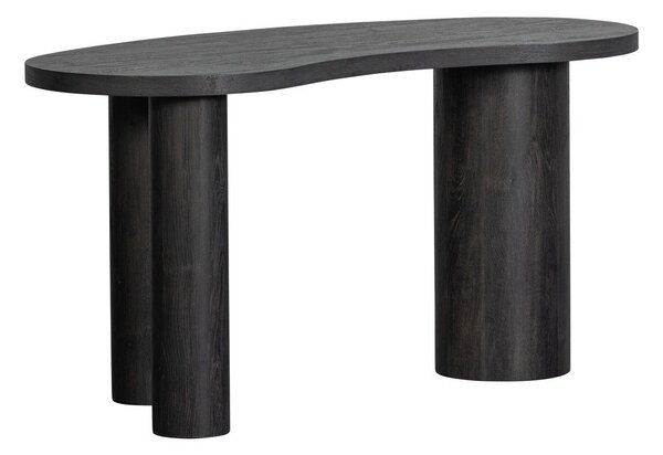 Tmavohnedý konzolový stolík v dekore borovice 70x150 cm Maan – WOOOD