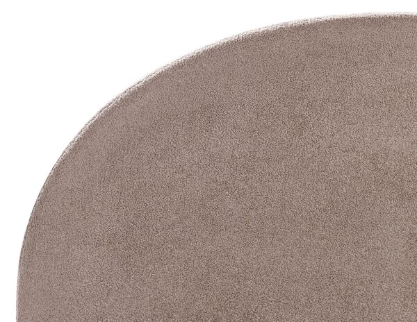 Posteľ s úložným priestorom sivobéžová buklé čalúnenie 160 x 200 cm zaoblené čelo minimalistický retro dizajn spálňa