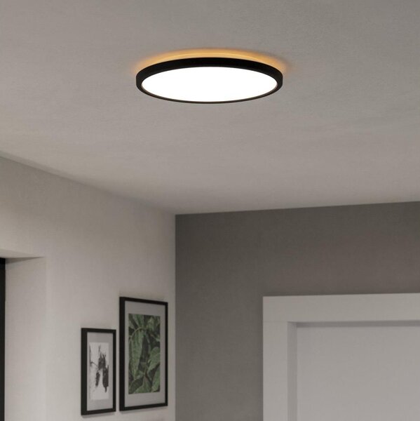 Eglo 901438-LED Kúpeľňové stropné svietidlo ROVITO 13,9W/230V pr.30cm IP44 čierna