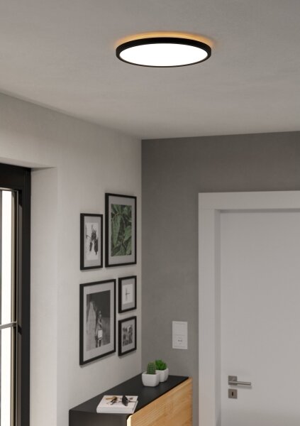 Eglo 901438-LED Kúpeľňové stropné svietidlo ROVITO 13,9W/230V pr.30cm IP44 čierna
