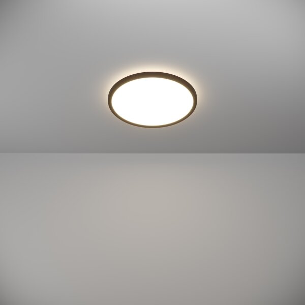 Eglo 901438-LED Kúpeľňové stropné svietidlo ROVITO 13,9W/230V pr.30cm IP44 čierna