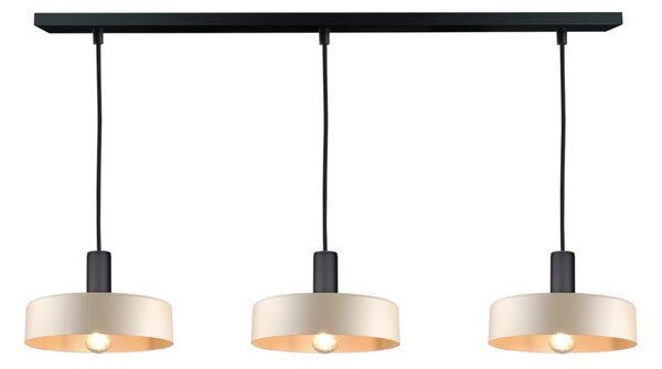 Luster na lanku LATTE 3xE27/60W/230V béžová/čierna