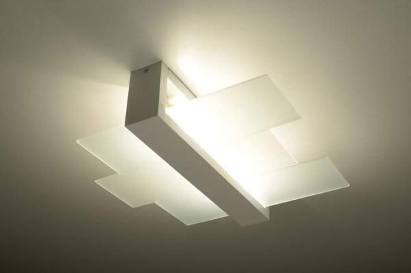 Sollux SL.0078 - Stropné svietidlo FENIKS 2 2xE27/60W/230V biela