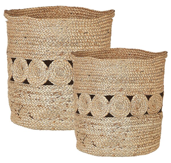 Súprava odkladacích košíkov prírodná jutová 35/37 cm koše na bielizeň doplnky do domácnosti boho dizajn