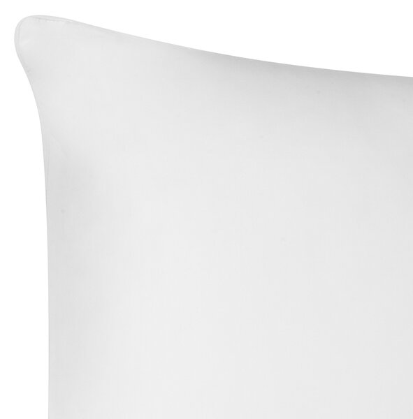 Vankúš na spanie biely lyocell bavlna japara štvorcový 80 x 80 cm polyesterová výplň nízky profil spálňa