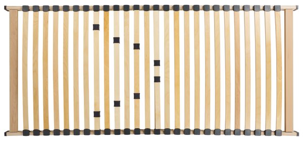 Lamelový rošt pod matrac svetlé drevo 90 x 200 cm drevený rám 30 pružinových lamiel spálňa