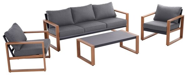 TP Living Záhradná zostava DUISBURG pre 5 osôb antracitová/hnedá