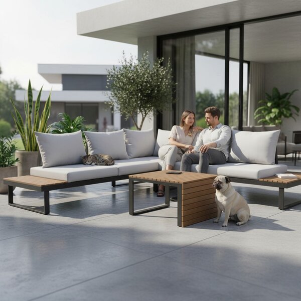TP Living Záhradná zostava MARBELLA II sivá
