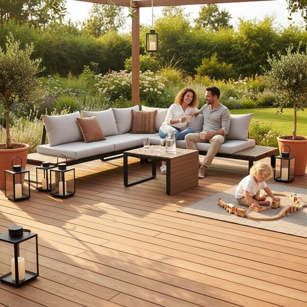 TP Living Záhradná zostava MARBELLA II sivá