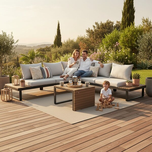TP Living Záhradná zostava MARBELLA II sivá