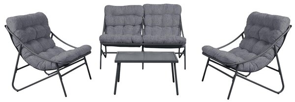 TP Living Záhradná zostava VIBE pre 4 osoby sivá