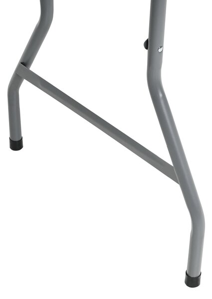 Záhradný jedálenský stôl biely syntetický materiál 180 x 74 cm pre 6 osôb obdĺžnikový skladací kovové nohy minimalistický štýl