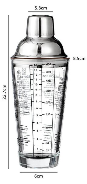 Barmanská súprava na miešanie koktejlov (17ks sada 750ml)