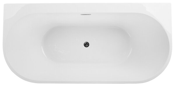 Vaňa biela sanitárny akrylát oválna 170 x 80 cm pre jednu osobu moderný dizajn